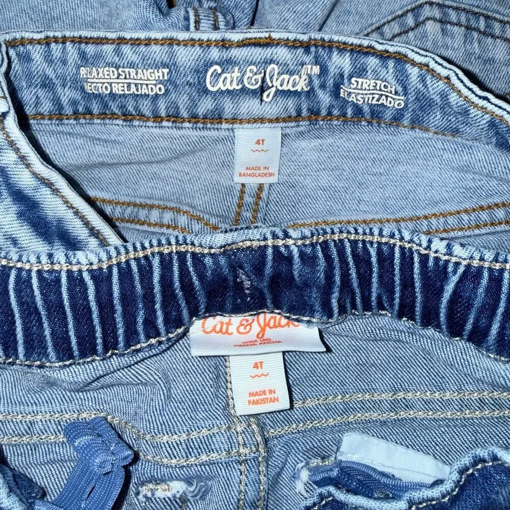 Cat & Jack girls’ jeans, size 4. Bundle of 2